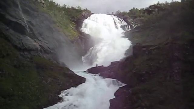 Kjosfossen Waterfall at Flam Railway,Norway смотреть онлайн