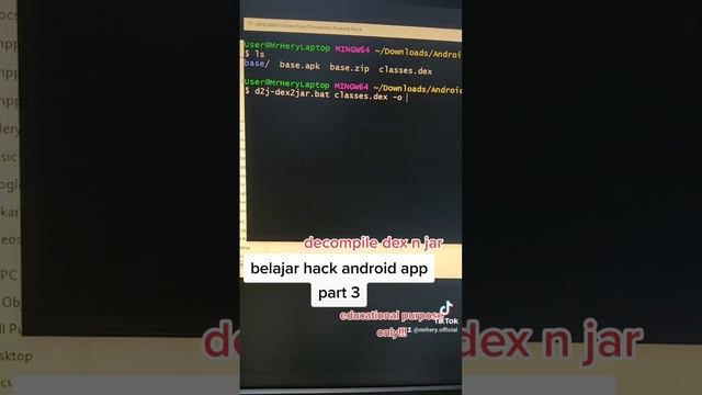 Belajar Android Reverse Engineering part 3 - Decompiling Jar to Dex смотреть онлайн