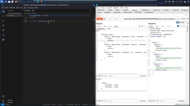 Portswigger - GraphQL API Vulnerabilities - Lab #4 Bypassing GraphQL brute force protections смотреть онлайн