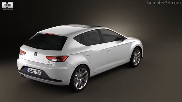Seat Leon 2013 by 3D model store Humster3D.com смотреть онлайн