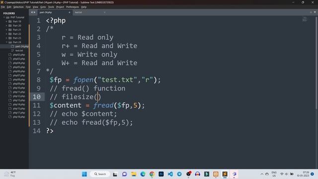 PHP Tutorial for beginners in Hindi (Part-24) || File handling in PHP смотреть онлайн