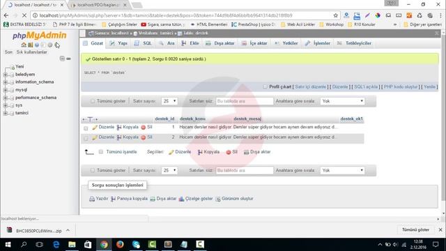 67-Php Dersleri - Pdo Destek takip uygulaması yapımı, Pdo mysql son id alma смотреть онлайн