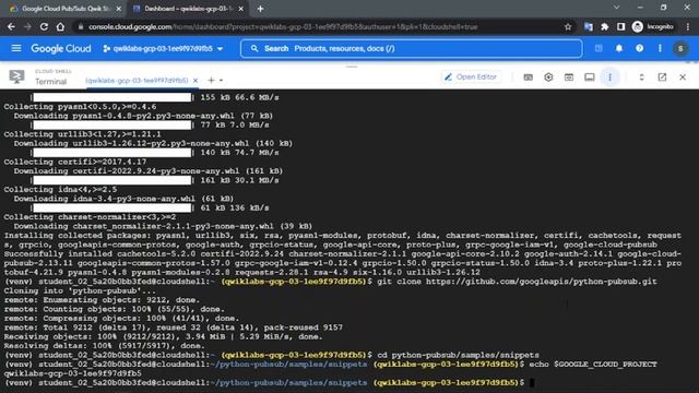 Google Cloud PubSub Qwik Start - Python (GSP094) смотреть онлайн