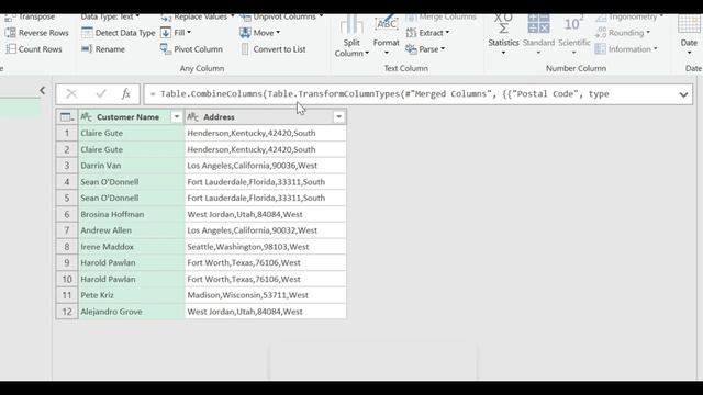 Merge Columns in Excel Using Power Query | Combine columns in Power Query | Power Query Tutorial смотреть онлайн