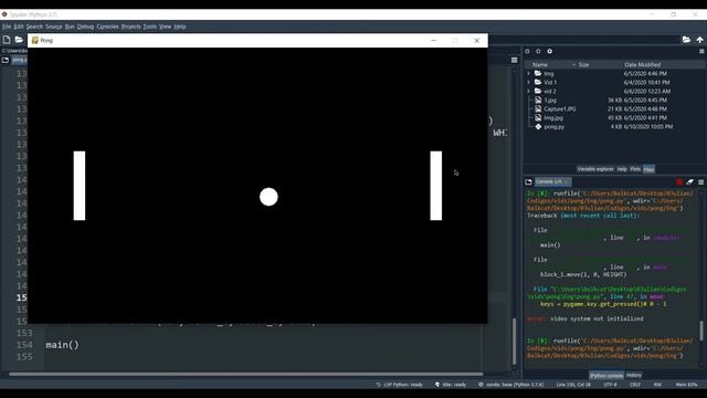 Creating the ball's Movement Python Pong Tutorial (Part 3 of 4) смотреть онлайн