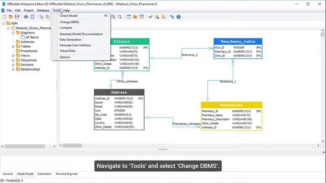 ERBuilder Change DBMS смотреть онлайн