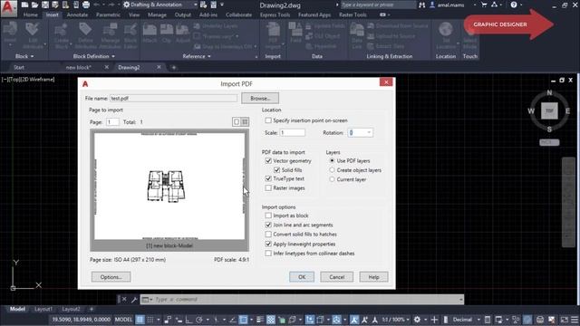 طريقة تحويل الملفات من PDF الى DWG والعكس | Autocad 2020 смотреть онлайн
