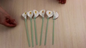 Открытка на 8 марта! Каллы из ватных дисков, ватных палочек и трубочек