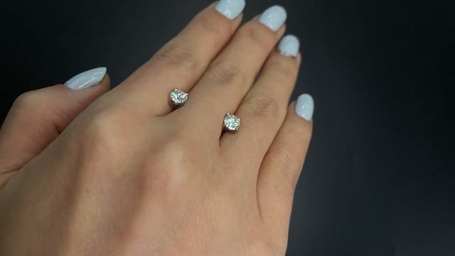 Пусеты с бриллиантами 1.02ct GIA смотреть онлайн