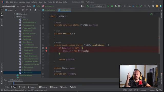 Kekod Ders24 Kotlin ~ Classes Singleton смотреть онлайн