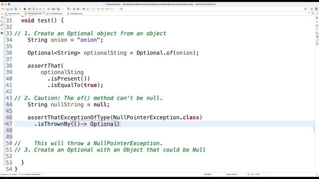 Java Optional Example 2 смотреть онлайн