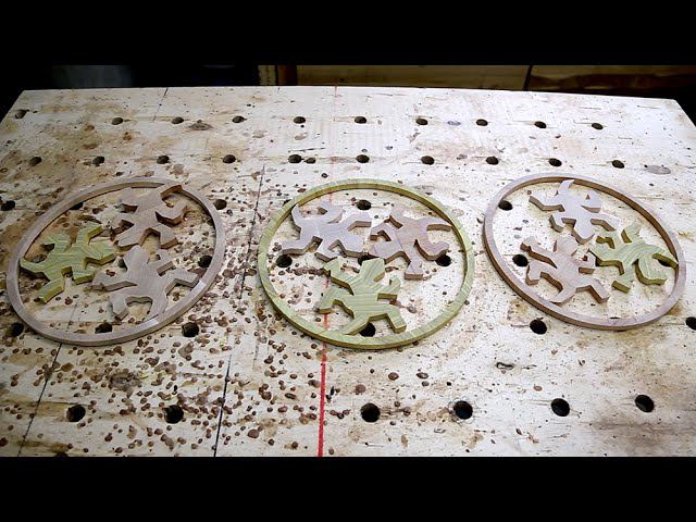 Round "Lizards" end grain cutting boards смотреть онлайн