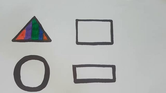 Drawing Rainbow Color with Shapes for kids/Рисование цвета радуги с фигурами для детей смотреть онлайн