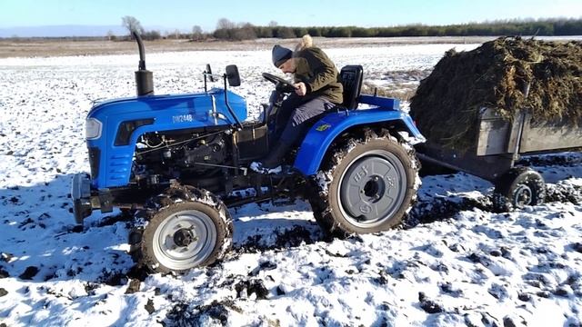 Shifeng DW244B. Везём органическое добриво на поле. смотреть онлайн
