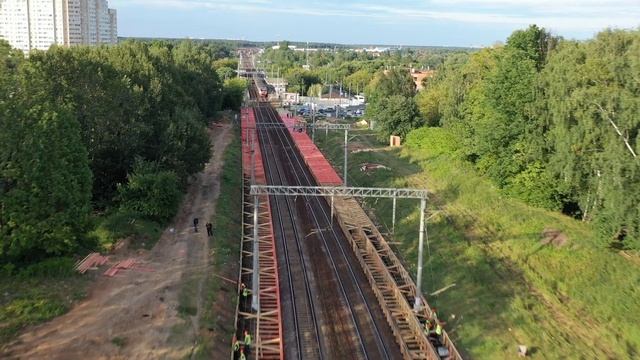 Железная дорога в Кокошкино Начало строительства дополнительных путей ч 3 смотреть онлайн