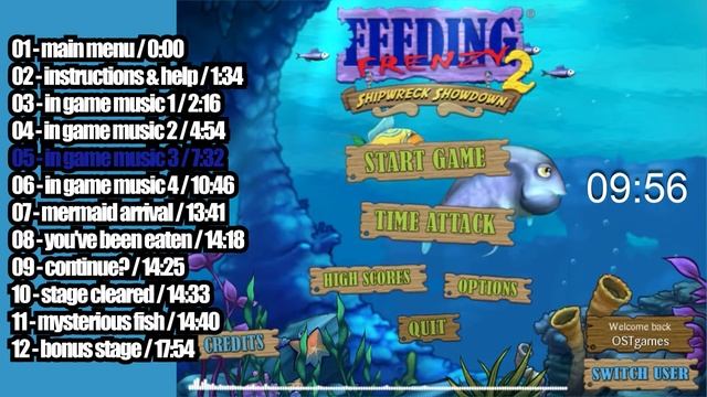Feeding Frenzy 2 Shipwreck Showdown Deluxe OST - all soundtrack in one video | PC | 2006 смотреть онлайн