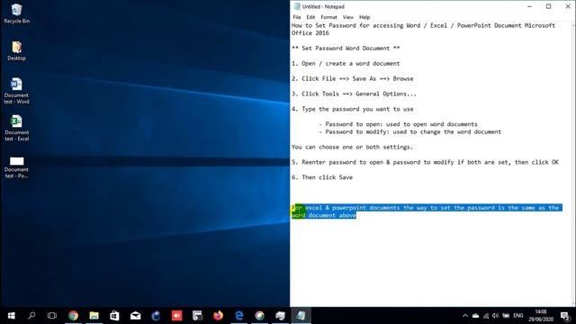 How to Set Password for accessing Word / Excel / PowerPoint Document Microsoft Office 2016 смотреть онлайн