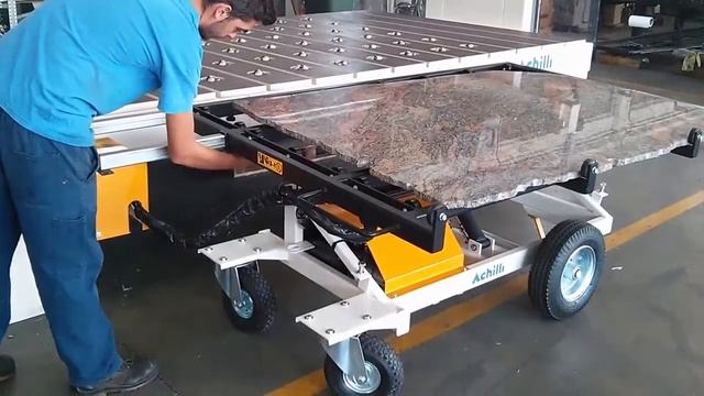 Тележка SC500 для транспортировки каменных плит с выдвижной контрольной панелью Achilli (Акилли) смотреть онлайн