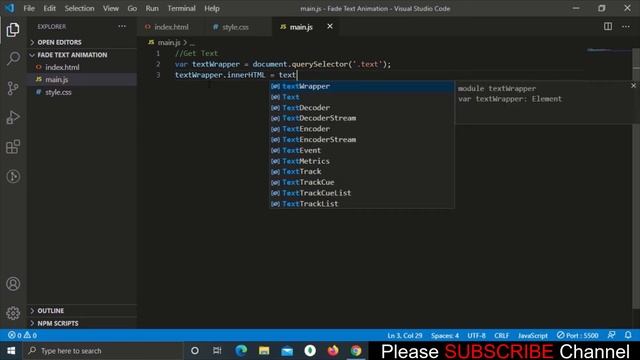 Fade Text Animation Using Anime JavaScript смотреть онлайн