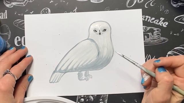 Рисуем полярную сову. Сова Букля. Сова Гарри Поттера. Рисуем пошагово. смотреть онлайн