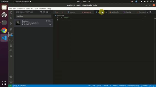 How To Use BlackBox extension in VSCODE For Different Languages Swift, C, C++, Java, Python,... etc смотреть онлайн