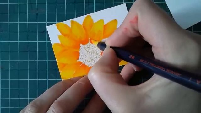 INKERBELL STAMPS - ATC GERBERA MET SAI AQUARELBRUSH смотреть онлайн