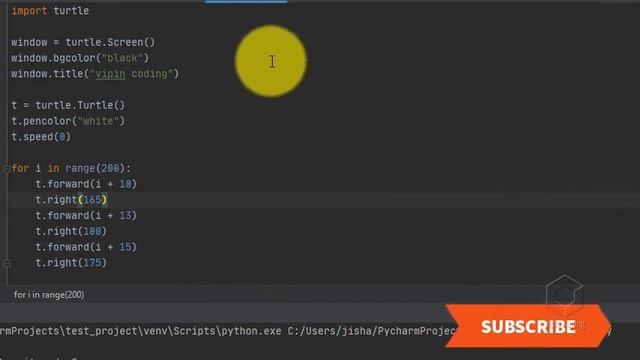 Turtle Design 3 | Turtle Python graphics using Python turtle in pycharm | vipin coding смотреть онлайн