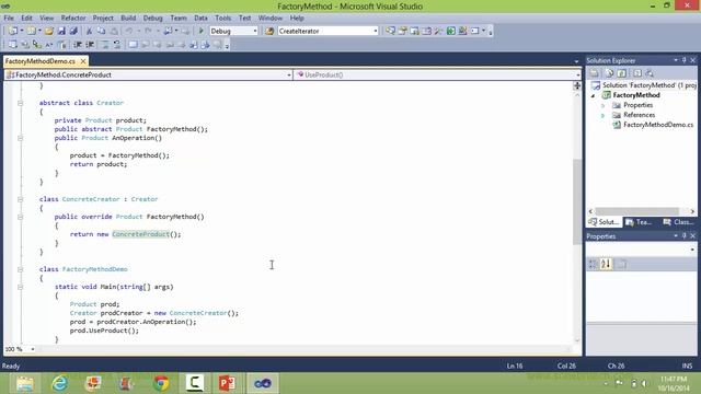 Factory Method Design Pattern In C# смотреть онлайн