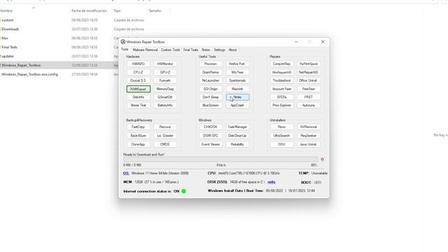 UTILIDAD: La herramienta para todo - Windows Repair Toolbox смотреть онлайн