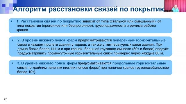 Алгоритм расстановки связей . Определение вертикальных и горизонтальных параметров рамы