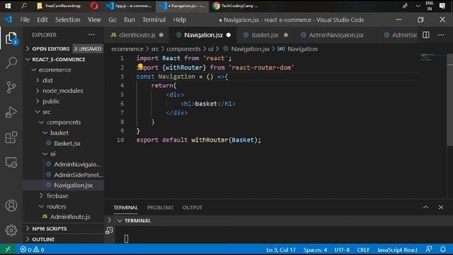 Tutorial#13|React.js/Redux E-Commerce - Writing admin/client/public routes | Part-1 смотреть онлайн