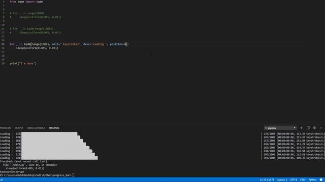 How to add a progress bar to Python with tqdm смотреть онлайн