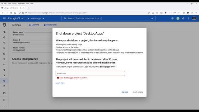 How To Delete A Google Cloud Project