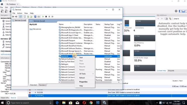 mysql workbench stopped || Mysql Administration Server stopped|| localhost 8080 not working in mysq смотреть онлайн