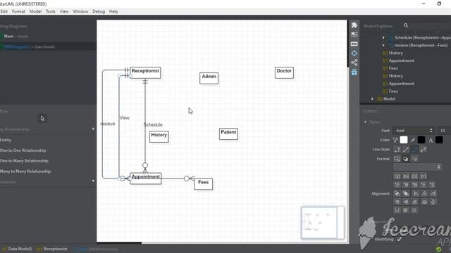 ER-Diagram of Hospital Management System in STAR UML смотреть онлайн