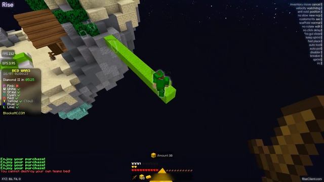 Cheating on blocksmc with rise 6.0 (PUBLIC CONFIG) смотреть онлайн