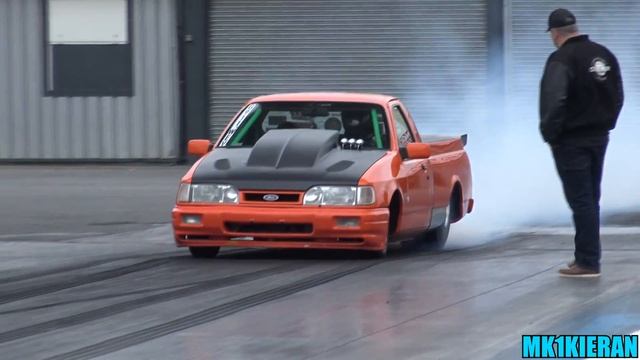 400ci SBC Ford Sierra P100 at Santa Pod Raceway смотреть онлайн