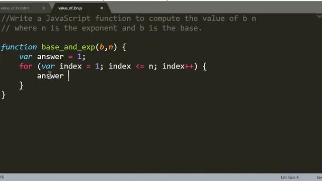 Write a JavaScript function to compute the value of b n where n is the exponent and b is the base смотреть онлайн