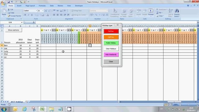 Free Excel Staff Annual Leave Planning Tool смотреть онлайн