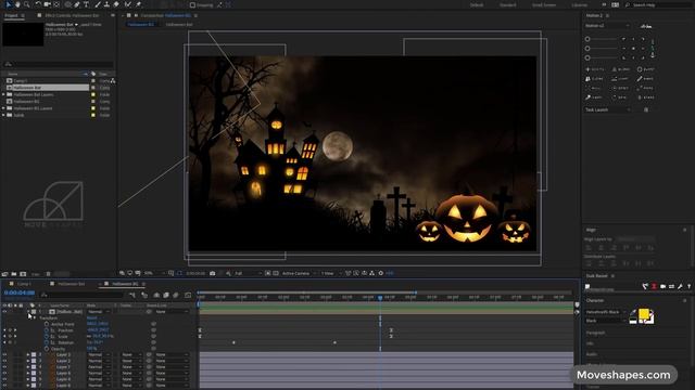 Halloween Flying Bats & Background Animation - After Effects Tutorial смотреть онлайн