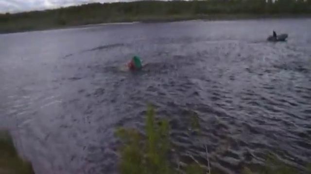 Отдыхаем на природе-водная ватрушка! смотреть онлайн