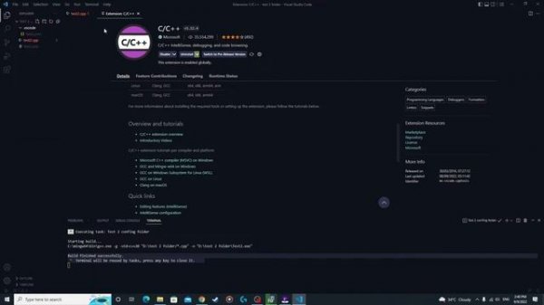 How to configure Tasks.json in visual studio code
