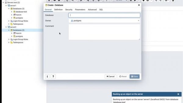 PostgreSQL backup and restore a database with pgAdmin 4