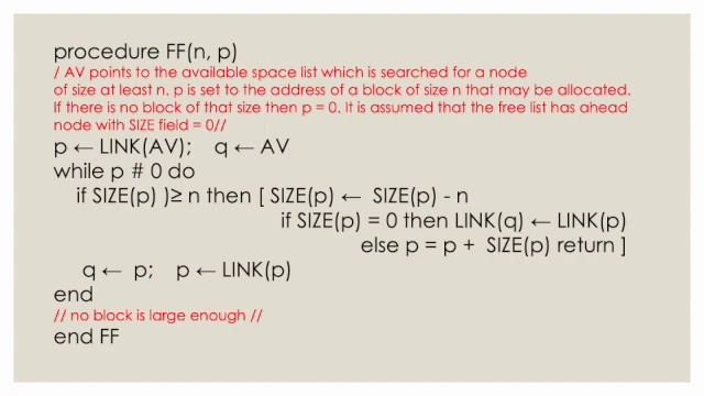 Dynamic memory management - Allocate procedure: First fit, Next Fit and Best fit смотреть онлайн