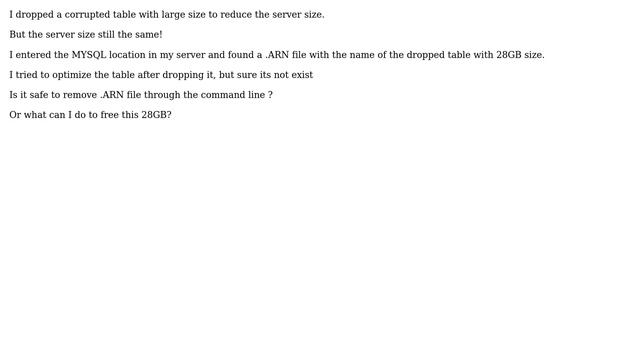 Databases: How to Reduce Mysql Size After Dropping Table? смотреть онлайн
