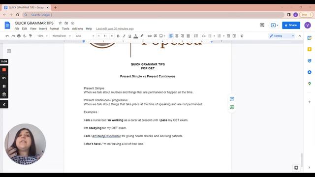 OET Grammar Tip 5 - Present simple vs Present continuous смотреть онлайн