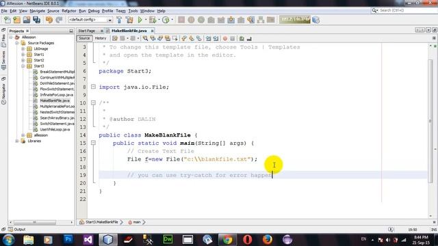 Create Blank Text File in Java Netbeans смотреть онлайн