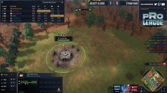Age of Empires 4 - Beastys & The Straelboras vs Ethan Fans - Pro League 3 vs 3 - Game 1 & 2 смотреть онлайн
