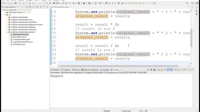 Java Tutorial For Beginners | Operators In Java With Example Programs | Java Programming| SimpliCod смотреть онлайн
