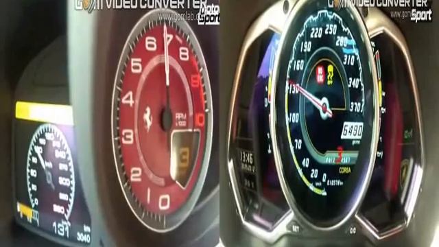 Lamborghini Aventador Vs Ferrari F12 Berlinetta From 0 To 200 KM H смотреть онлайн
